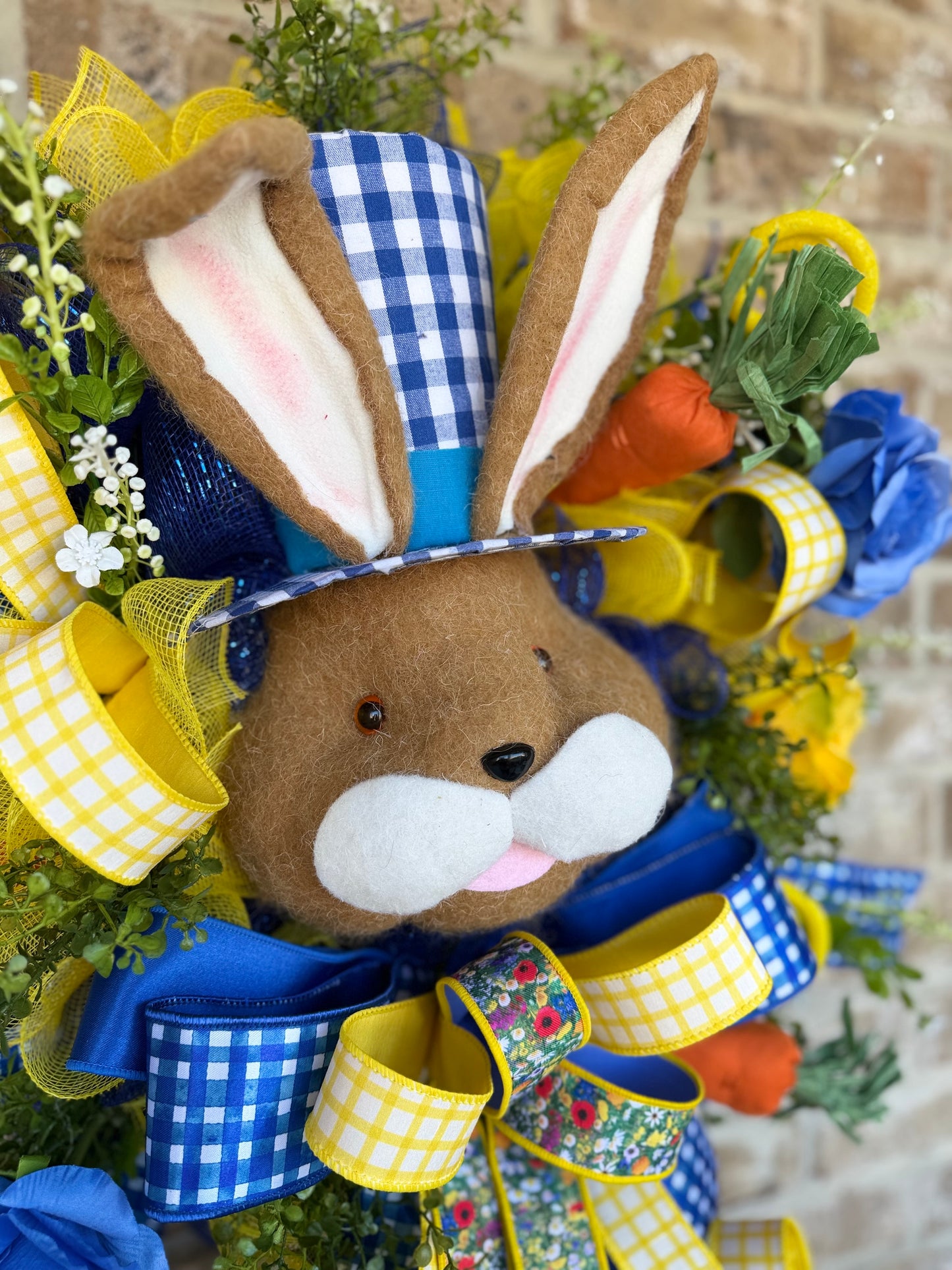 Blue & Yellow Bunny Spring Wreath