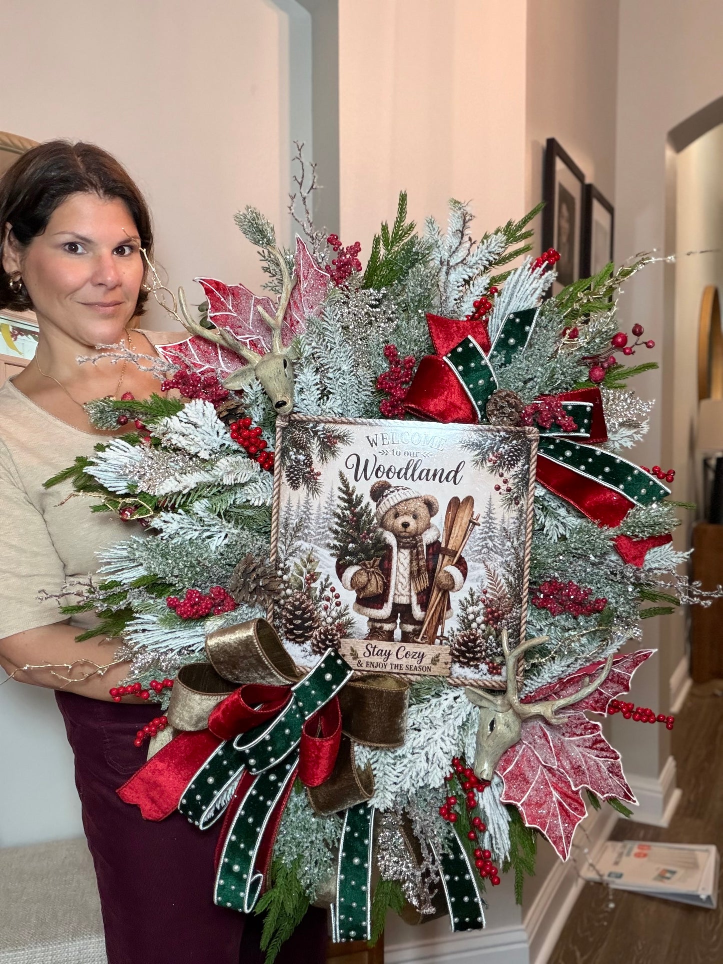 Woodland Christmas Wreath – Stay Cozy Collection