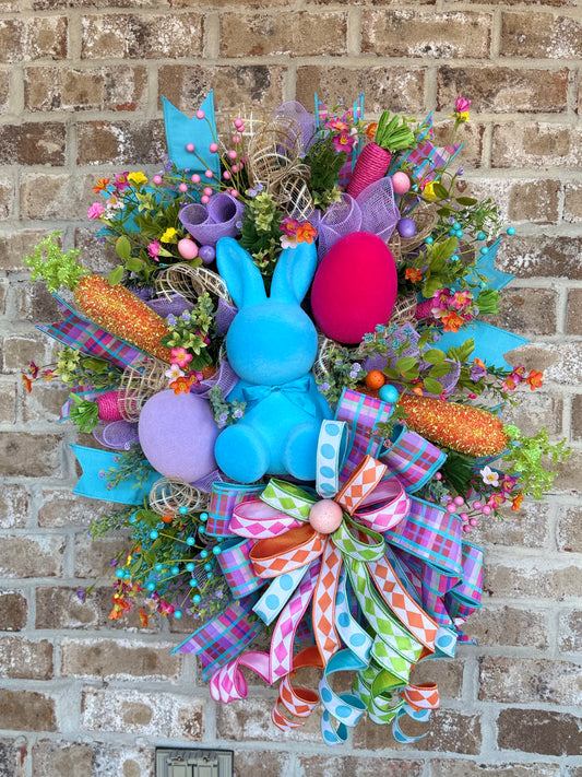 Whimsical Bunny Easter Wreath
