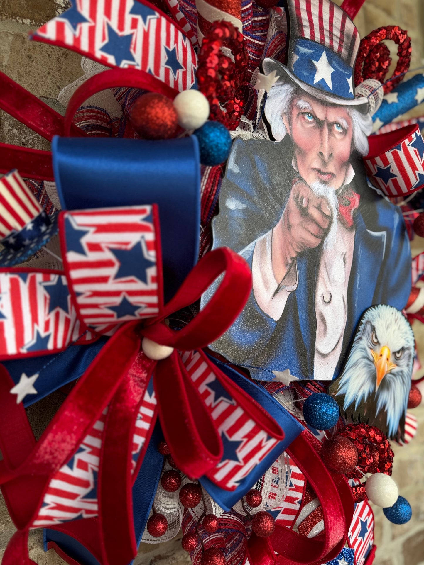 Uncle Sam Patriotic Wreath
