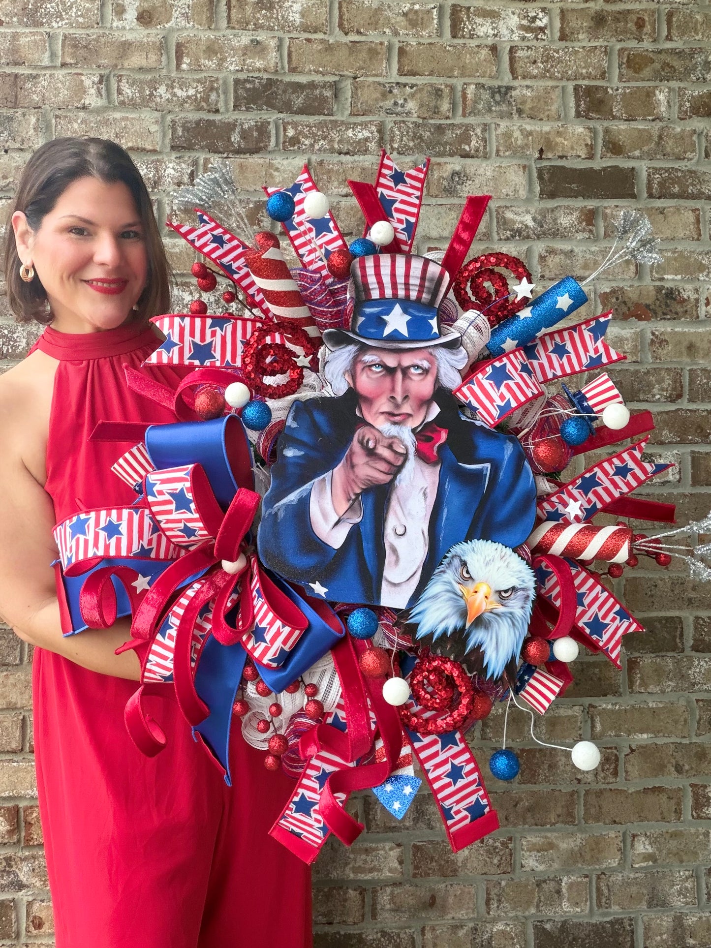 Uncle Sam Patriotic Wreath