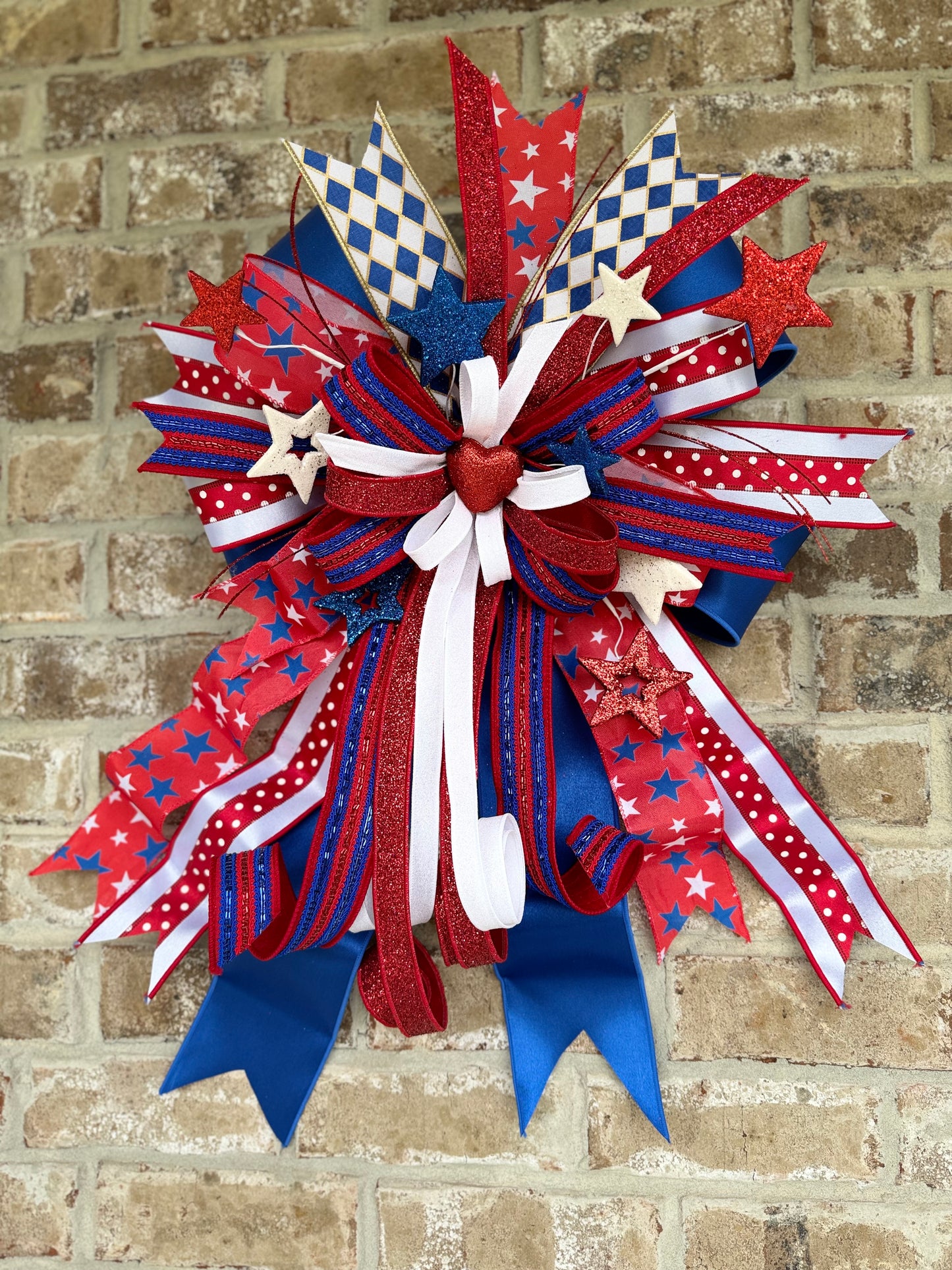 Stars, Stripes & Sparkle Deluxe Door Bow 🇺🇸✨