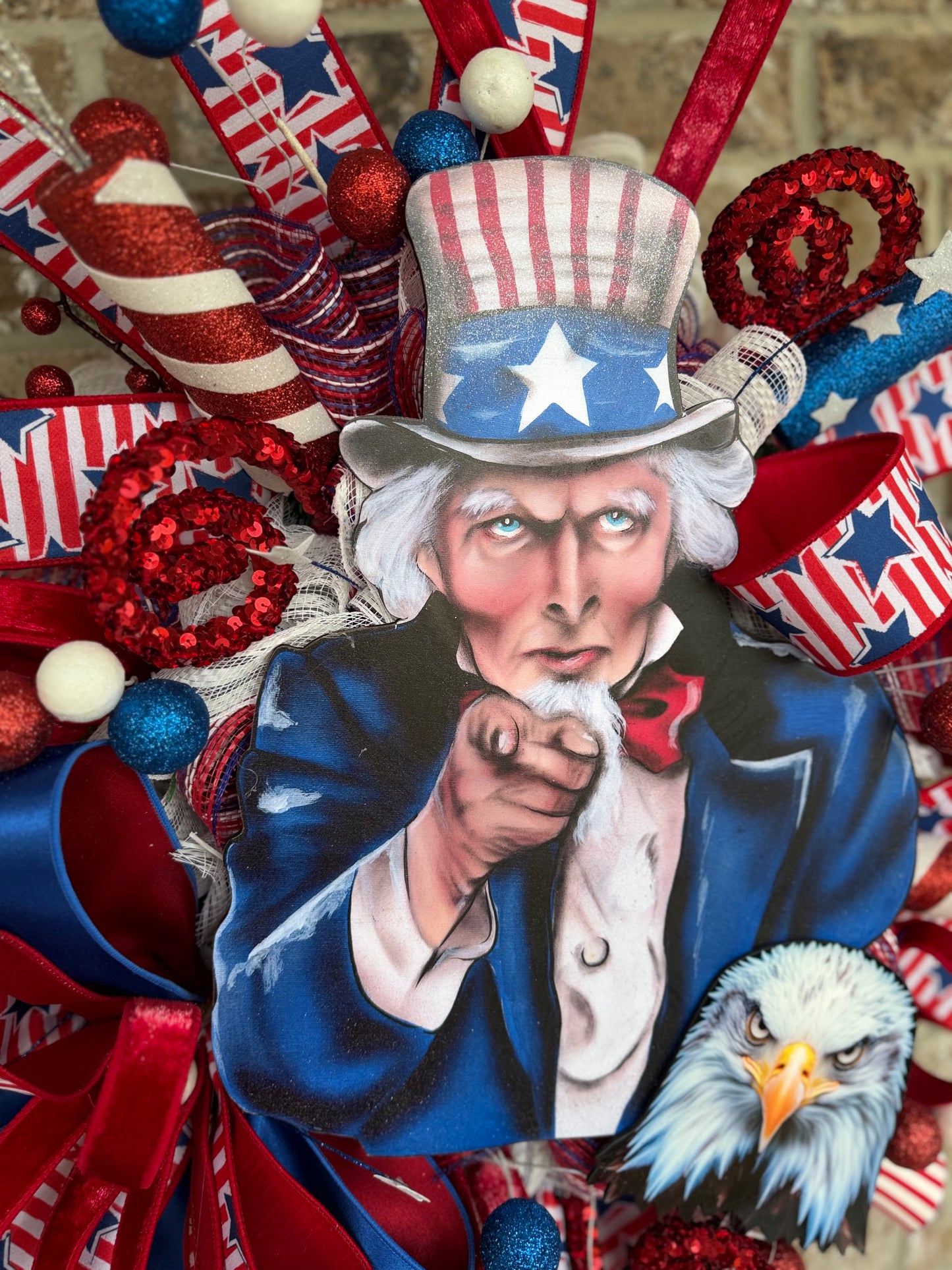 Uncle Sam Patriotic Wreath
