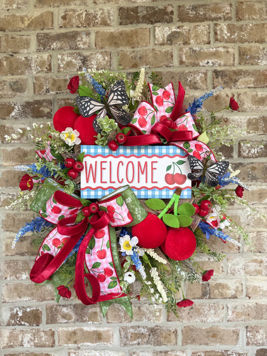 Cherry welcome Wreath