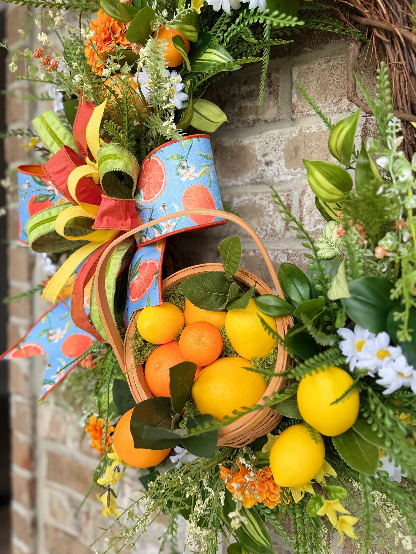 Citrus Basket Grapevine Wreath