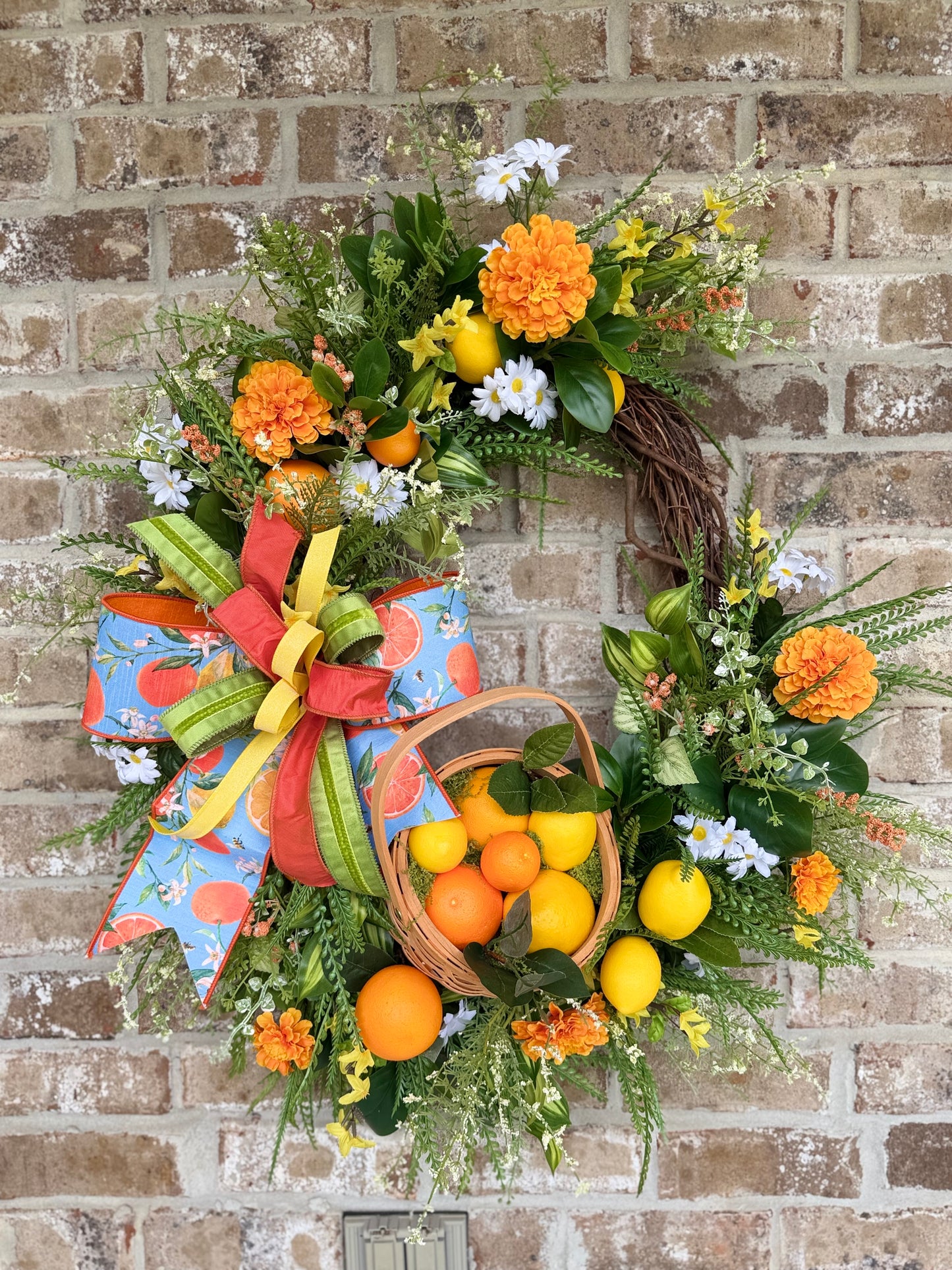 Citrus Basket Grapevine Wreath