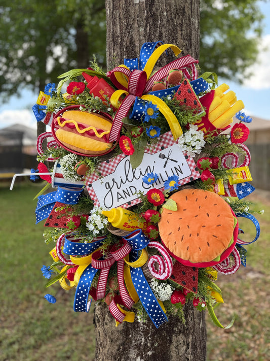 Grillin’ & Chillin’ Summer Wreath