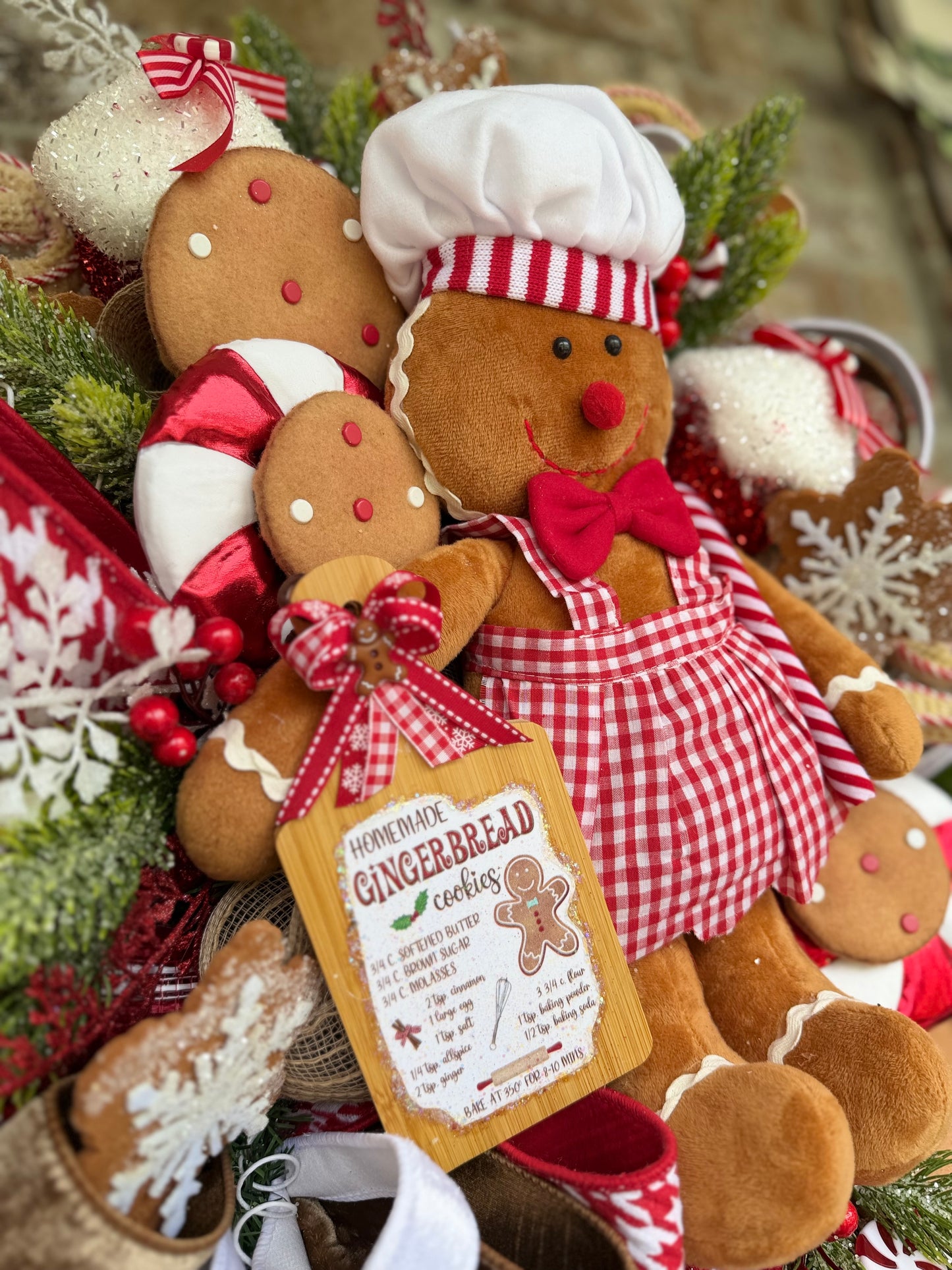Gingerbread Peppermint Wreath