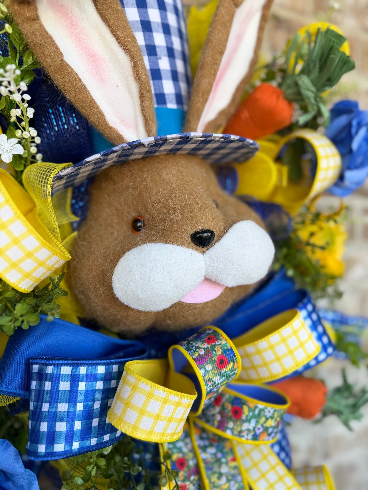 Blue & Yellow Bunny Spring Wreath