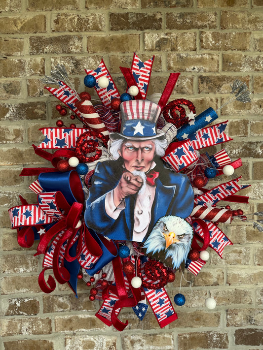 Uncle Sam Patriotic Wreath