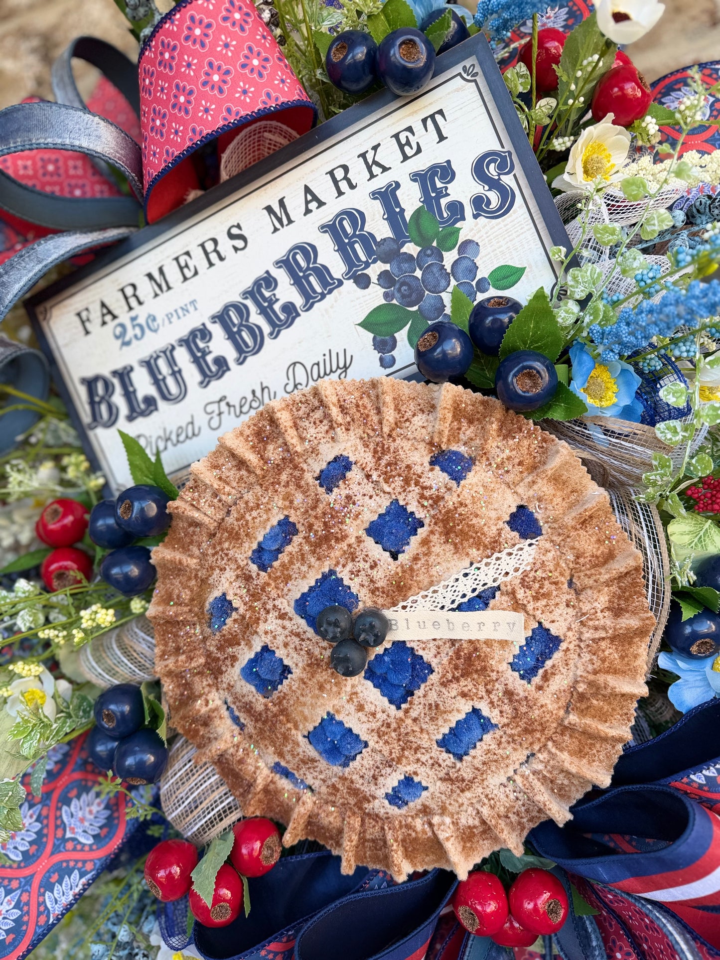 Blueberry Farmers Market Wreath